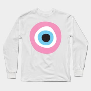 Pink Evil Eye Symbol Long Sleeve T-Shirt